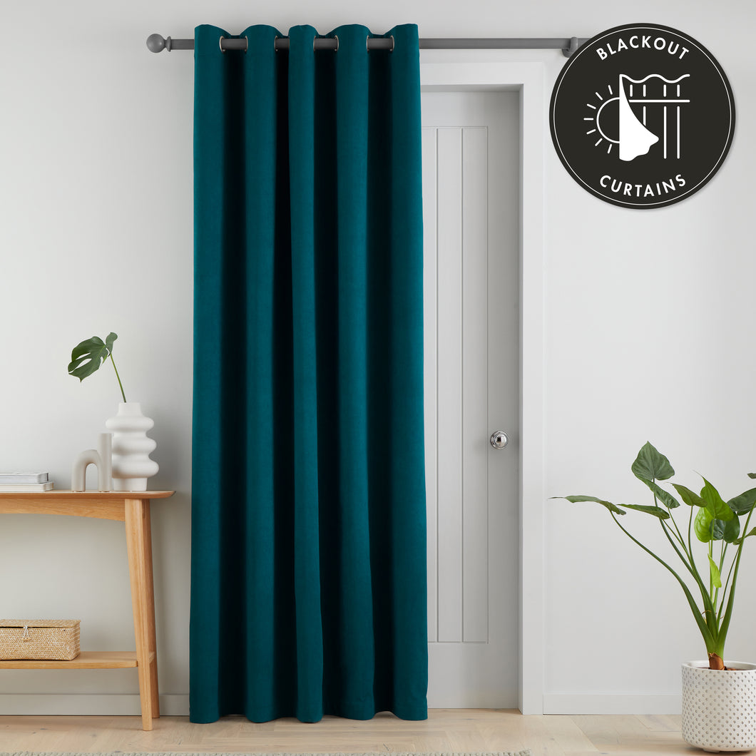 Wilson Blackout Thermal Door Curtain - Teal