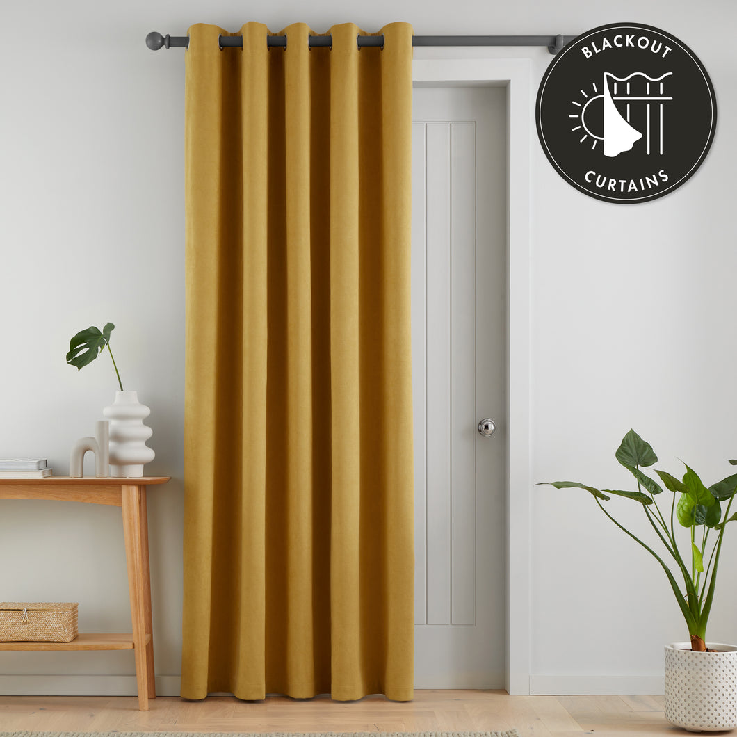 Wilson Blackout Thermal Door Curtain - Yellow