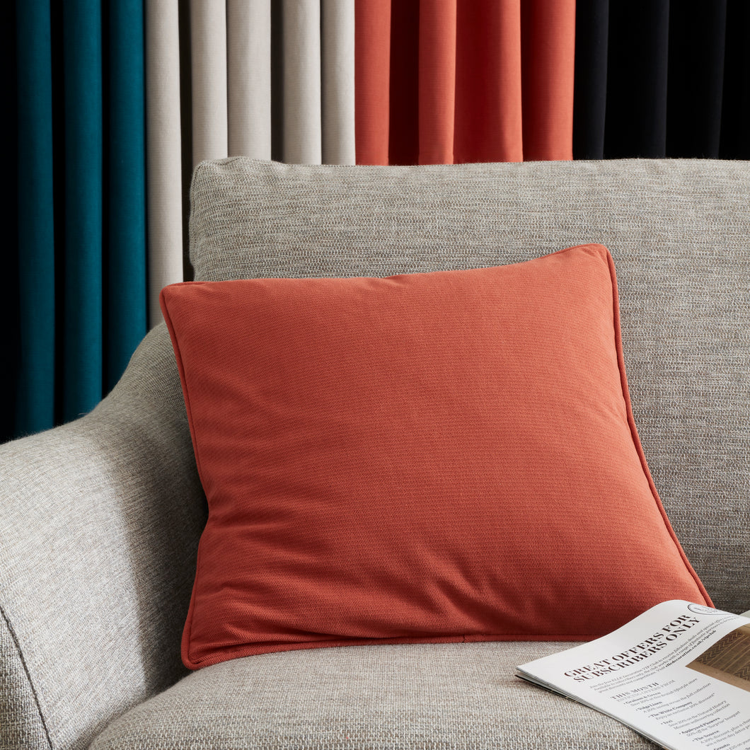 Wilson Velvet Filled Cushion - Terracotta