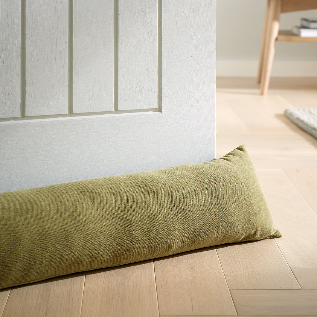 Wilson Velvet Draught Excluder - Olive Green