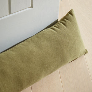 Wilson Velvet Draught Excluder - Olive Green