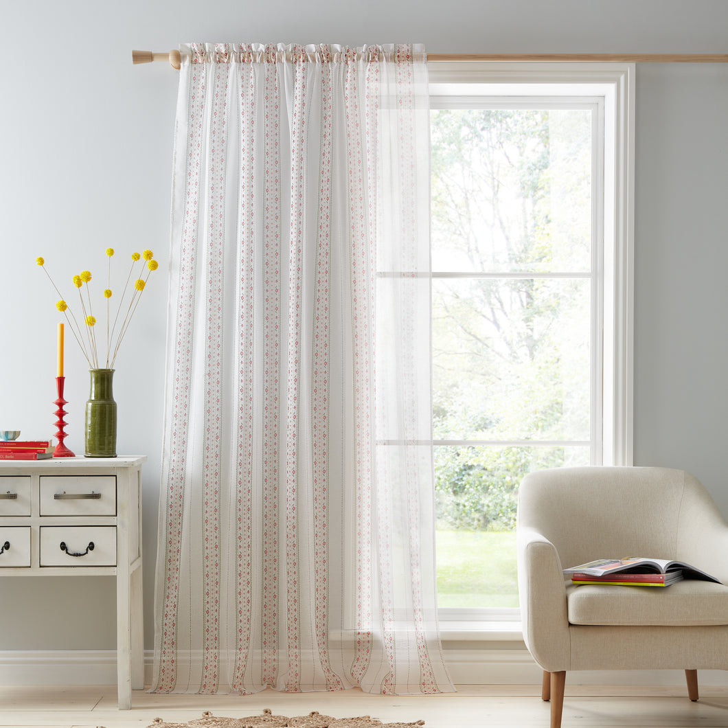Floral Stripe Voile Panel