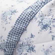 Load image into Gallery viewer, Lucie Blue Floral Frill Bedspread
