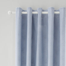 Load image into Gallery viewer, Lucie Blue Floral Frill Eyelet Curtains
