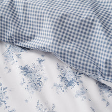 Load image into Gallery viewer, Lucie Blue Floral Frill Duvet Set

