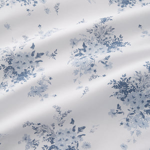 Lucie Blue Floral Frill Duvet Set