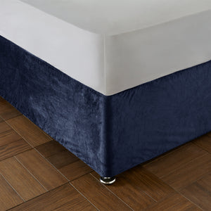 Kingsley Matt Velvet Divan Base Wrap - Navy
