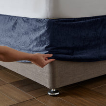 Load image into Gallery viewer, Kingsley Matt Velvet Divan Base Wrap - Navy
