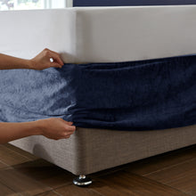 Load image into Gallery viewer, Kingsley Matt Velvet Divan Base Wrap - Navy
