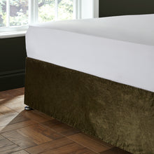 Load image into Gallery viewer, Kingsley Matt Velvet Divan Base Wrap - Olive Green
