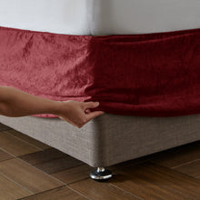 Load image into Gallery viewer, Kingsley Matt Velvet Divan Base Wrap - Raspberry
