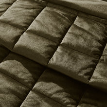 Load image into Gallery viewer, Kingsley Matt Velvet Bedspread - Olive Green
