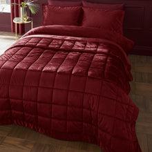 Load image into Gallery viewer, Kingsley Matt Velvet Bedspread - Raspberry
