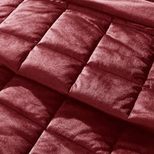 Load image into Gallery viewer, Kingsley Matt Velvet Bedspread - Raspberry
