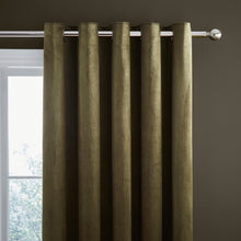 Load image into Gallery viewer, Kingsley Matt Velvet Curtains - Olive Green
