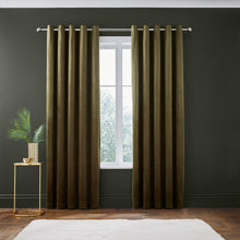 Load image into Gallery viewer, Kingsley Matt Velvet Curtains - Olive Green
