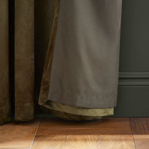 Kingsley Matt Velvet Curtains - Olive Green