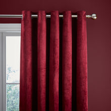 Load image into Gallery viewer, Kingsley Matt Velvet Curtains - Raspberry

