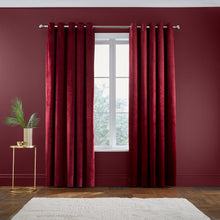 Load image into Gallery viewer, Kingsley Matt Velvet Curtains - Raspberry

