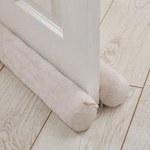 Load image into Gallery viewer, Kingsley Matt Velvet Double Side Draught Excluder - Cream
