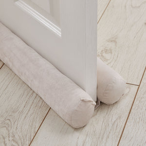 Kingsley Matt Velvet Double Side Draught Excluder - Cream