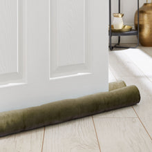 Load image into Gallery viewer, Kingsley Matt Velvet Double Side Draught Excluder - Olive Green
