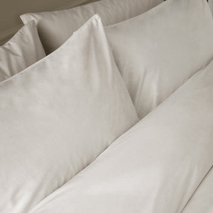Kingsley Matt Velvet Duvet Set - Cream