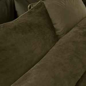 Kingsley Matt Velvet Duvet Set - Olive Green