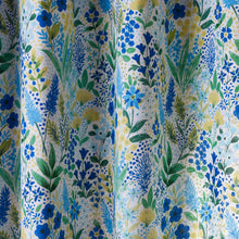Load image into Gallery viewer, Tilly Floral Blue Eyelet Curtains
