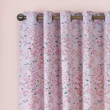 Load image into Gallery viewer, Tilly Floral Pink Eyelet Curtains
