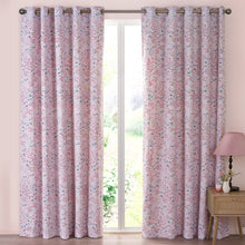 Load image into Gallery viewer, Tilly Floral Pink Eyelet Curtains
