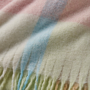 Faux Mohair Check Throw