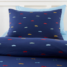 Load image into Gallery viewer, Embroidered Cars Duvet Set

