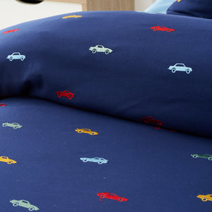 Embroidered Cars Duvet Set