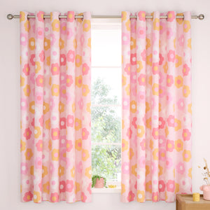 Retro Daisy Eyelet Curtains