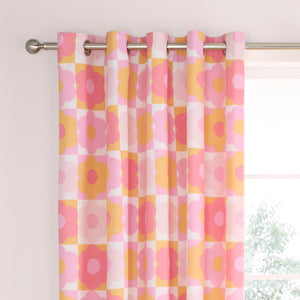 Retro Daisy Eyelet Curtains
