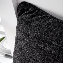 Load image into Gallery viewer, Wilson Plain Chenille Filled Cushion - Black
