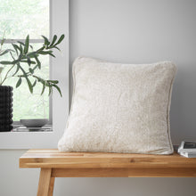 Load image into Gallery viewer, Wilson Plain Chenille Filled Cushion - Natural
