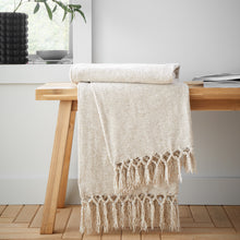 Load image into Gallery viewer, Wilson Plain Chenille Throw - Natural
