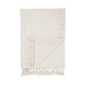Wilson Plain Chenille Throw - Natural