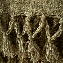 Load image into Gallery viewer, Wilson Plain Chenille Throw - Olive
