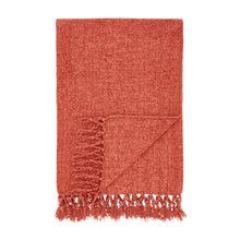 Load image into Gallery viewer, Wilson Plain Chenille Throw - Terracotta
