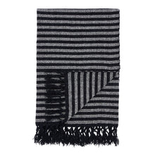 Load image into Gallery viewer, Stripe Chenille Throw - Black
