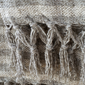 Stripe Chenille Throw - Grey