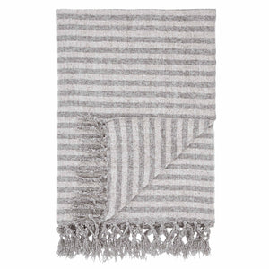 Stripe Chenille Throw - Grey