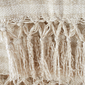 Stripe Chenille Throw - Natural
