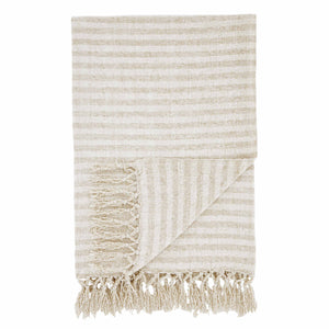 Stripe Chenille Throw - Natural