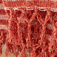 Load image into Gallery viewer, Stripe Chenille Throw - Terracotta
