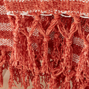 Stripe Chenille Throw - Terracotta