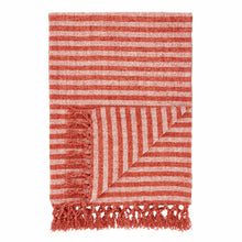 Load image into Gallery viewer, Stripe Chenille Throw - Terracotta
